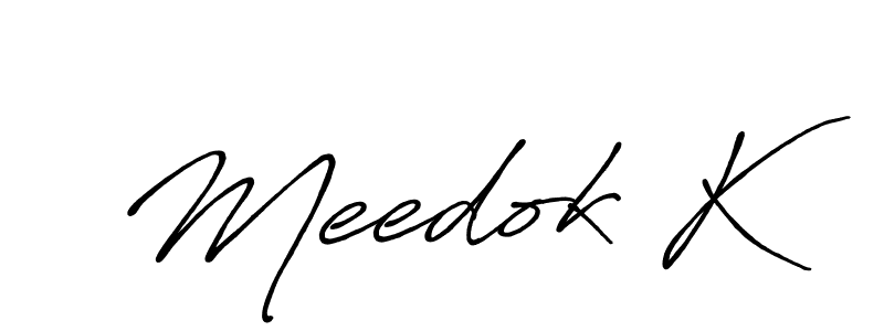 Make a short Meedok K signature style. Manage your documents anywhere anytime using Antro_Vectra_Bolder. Create and add eSignatures, submit forms, share and send files easily. Meedok K signature style 7 images and pictures png