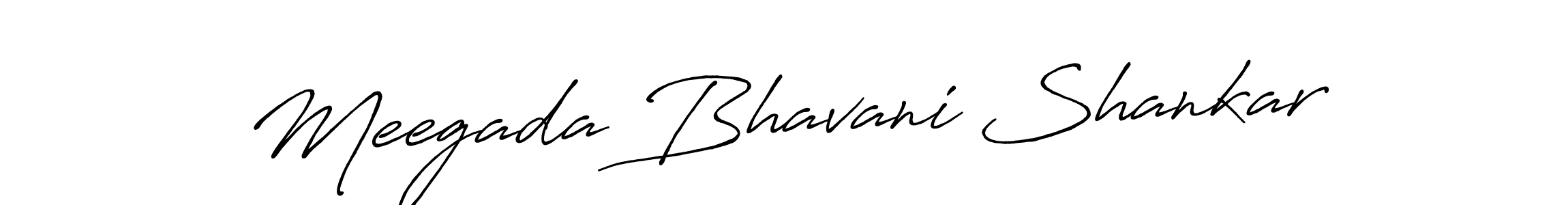 Make a beautiful signature design for name Meegada Bhavani Shankar. With this signature (Antro_Vectra_Bolder) style, you can create a handwritten signature for free. Meegada Bhavani Shankar signature style 7 images and pictures png