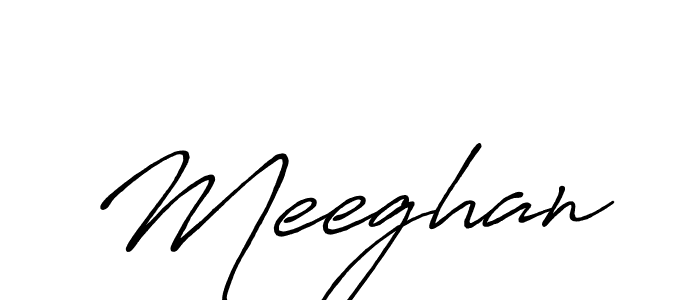 Create a beautiful signature design for name Meeghan. With this signature (Antro_Vectra_Bolder) fonts, you can make a handwritten signature for free. Meeghan signature style 7 images and pictures png