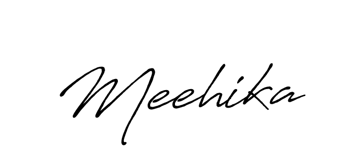 How to make Meehika name signature. Use Antro_Vectra_Bolder style for creating short signs online. This is the latest handwritten sign. Meehika signature style 7 images and pictures png