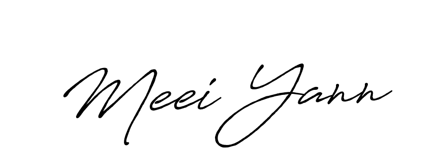 Make a beautiful signature design for name Meei Yann. With this signature (Antro_Vectra_Bolder) style, you can create a handwritten signature for free. Meei Yann signature style 7 images and pictures png