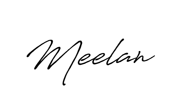 Create a beautiful signature design for name Meelan. With this signature (Antro_Vectra_Bolder) fonts, you can make a handwritten signature for free. Meelan signature style 7 images and pictures png