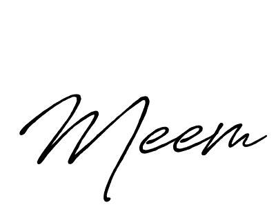 How to make Meem name signature. Use Antro_Vectra_Bolder style for creating short signs online. This is the latest handwritten sign. Meem signature style 7 images and pictures png