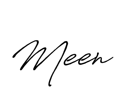 Use a signature maker to create a handwritten signature online. With this signature software, you can design (Antro_Vectra_Bolder) your own signature for name Meen. Meen signature style 7 images and pictures png