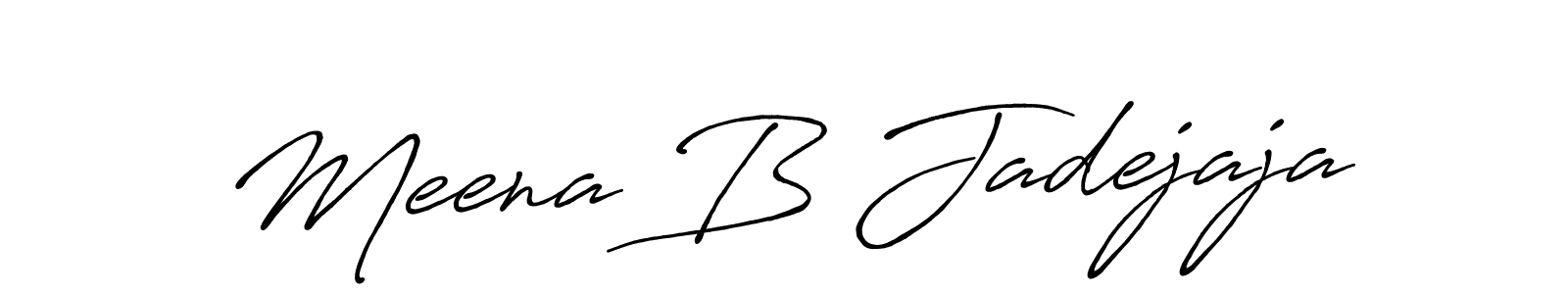 It looks lik you need a new signature style for name Meena B Jadejaja. Design unique handwritten (Antro_Vectra_Bolder) signature with our free signature maker in just a few clicks. Meena B Jadejaja signature style 7 images and pictures png