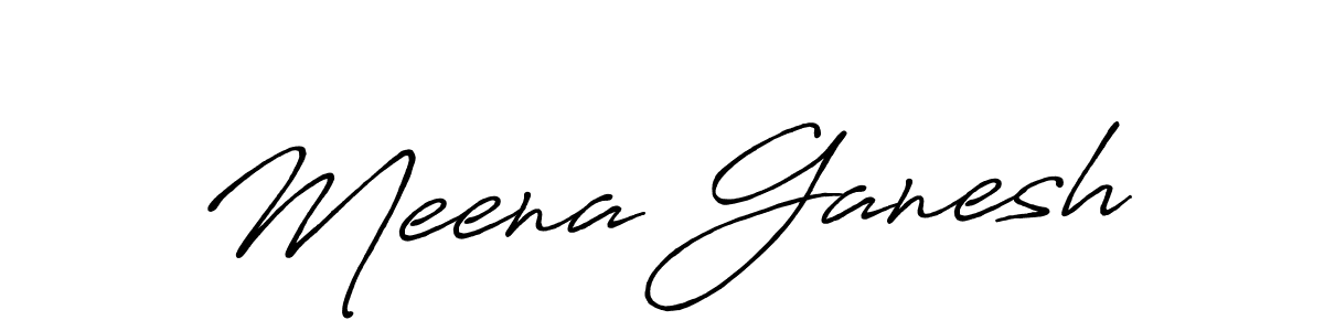 Create a beautiful signature design for name Meena Ganesh. With this signature (Antro_Vectra_Bolder) fonts, you can make a handwritten signature for free. Meena Ganesh signature style 7 images and pictures png