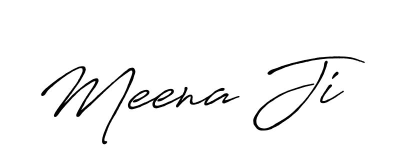 It looks lik you need a new signature style for name Meena Ji. Design unique handwritten (Antro_Vectra_Bolder) signature with our free signature maker in just a few clicks. Meena Ji signature style 7 images and pictures png