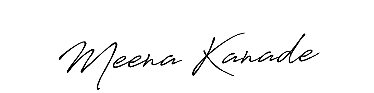 Make a beautiful signature design for name Meena Kanade. With this signature (Antro_Vectra_Bolder) style, you can create a handwritten signature for free. Meena Kanade signature style 7 images and pictures png