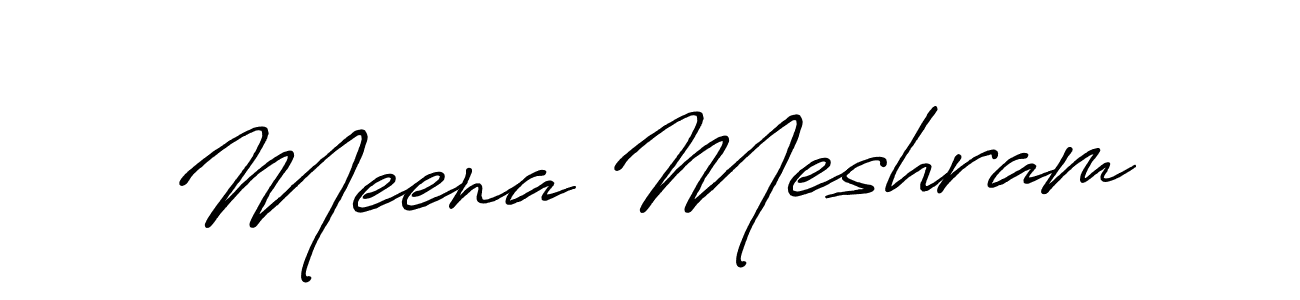 Make a beautiful signature design for name Meena Meshram. With this signature (Antro_Vectra_Bolder) style, you can create a handwritten signature for free. Meena Meshram signature style 7 images and pictures png