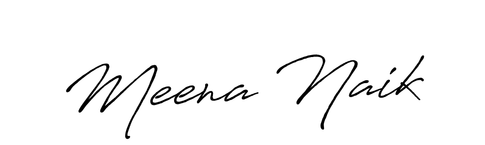 How to make Meena Naik name signature. Use Antro_Vectra_Bolder style for creating short signs online. This is the latest handwritten sign. Meena Naik signature style 7 images and pictures png