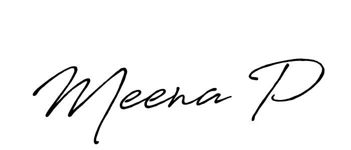 Also You can easily find your signature by using the search form. We will create Meena P name handwritten signature images for you free of cost using Antro_Vectra_Bolder sign style. Meena P signature style 7 images and pictures png