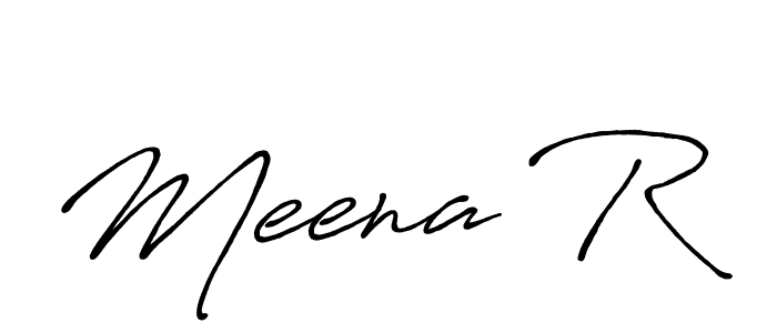 Create a beautiful signature design for name Meena R. With this signature (Antro_Vectra_Bolder) fonts, you can make a handwritten signature for free. Meena R signature style 7 images and pictures png