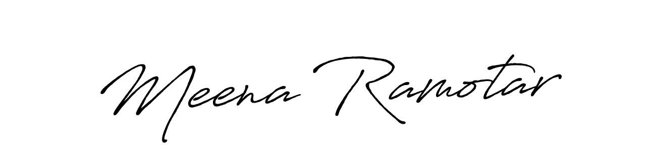 How to make Meena Ramotar signature? Antro_Vectra_Bolder is a professional autograph style. Create handwritten signature for Meena Ramotar name. Meena Ramotar signature style 7 images and pictures png