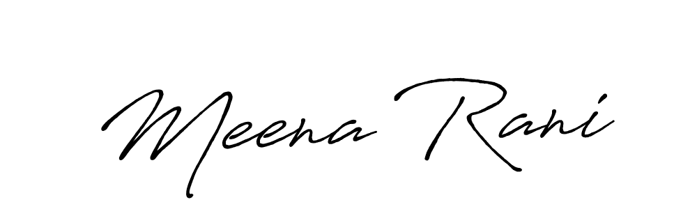Meena Rani stylish signature style. Best Handwritten Sign (Antro_Vectra_Bolder) for my name. Handwritten Signature Collection Ideas for my name Meena Rani. Meena Rani signature style 7 images and pictures png