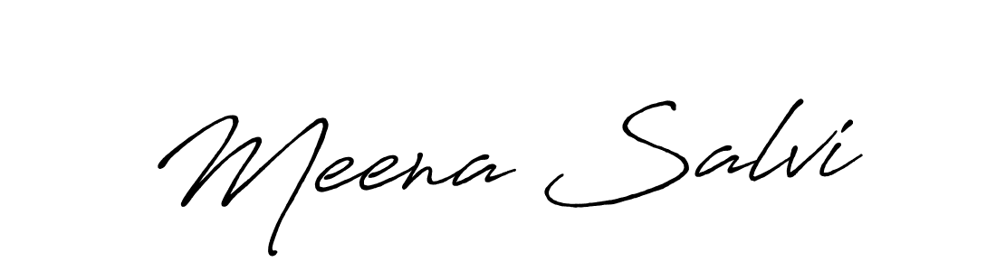 Design your own signature with our free online signature maker. With this signature software, you can create a handwritten (Antro_Vectra_Bolder) signature for name Meena Salvi. Meena Salvi signature style 7 images and pictures png