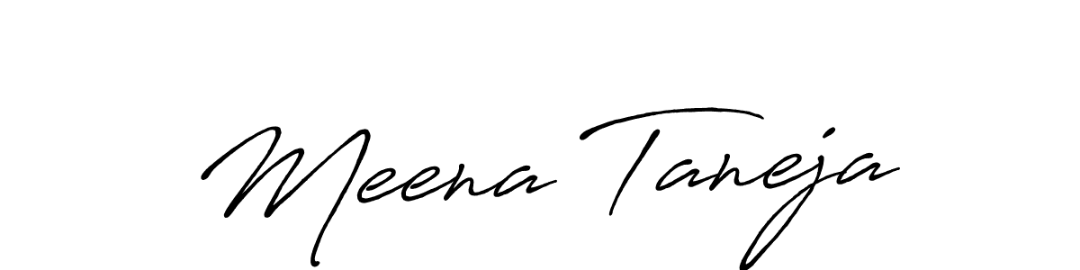 Similarly Antro_Vectra_Bolder is the best handwritten signature design. Signature creator online .You can use it as an online autograph creator for name Meena Taneja. Meena Taneja signature style 7 images and pictures png