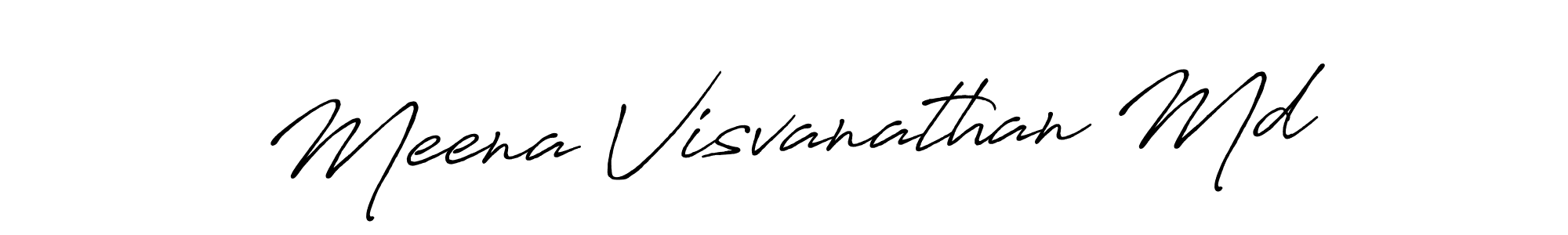 Use a signature maker to create a handwritten signature online. With this signature software, you can design (Antro_Vectra_Bolder) your own signature for name Meena Visvanathan Md. Meena Visvanathan Md signature style 7 images and pictures png