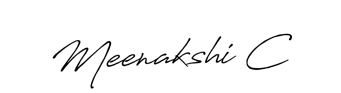 How to make Meenakshi C name signature. Use Antro_Vectra_Bolder style for creating short signs online. This is the latest handwritten sign. Meenakshi C signature style 7 images and pictures png