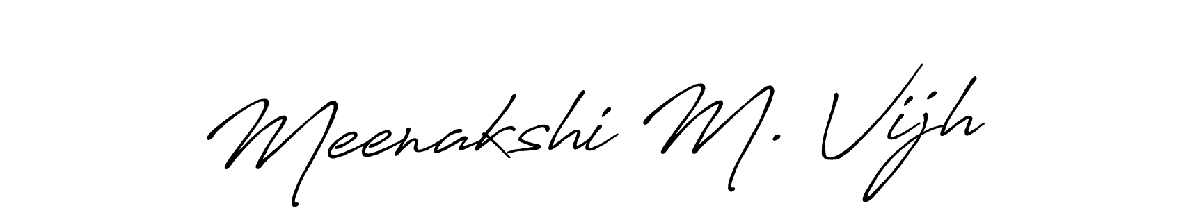 if you are searching for the best signature style for your name Meenakshi M. Vijh. so please give up your signature search. here we have designed multiple signature styles  using Antro_Vectra_Bolder. Meenakshi M. Vijh signature style 7 images and pictures png