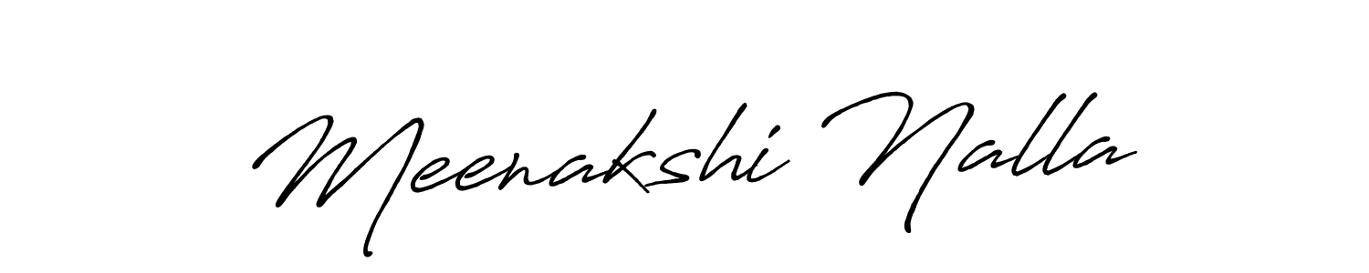 Design your own signature with our free online signature maker. With this signature software, you can create a handwritten (Antro_Vectra_Bolder) signature for name Meenakshi Nalla. Meenakshi Nalla signature style 7 images and pictures png
