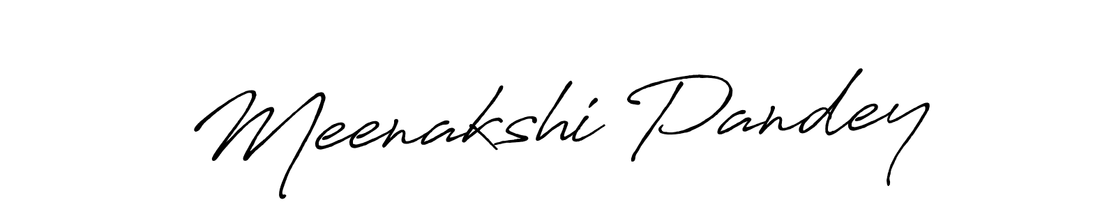 Make a beautiful signature design for name Meenakshi Pandey. With this signature (Antro_Vectra_Bolder) style, you can create a handwritten signature for free. Meenakshi Pandey signature style 7 images and pictures png