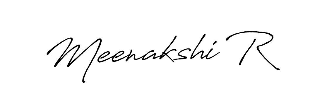 The best way (Antro_Vectra_Bolder) to make a short signature is to pick only two or three words in your name. The name Meenakshi R include a total of six letters. For converting this name. Meenakshi R signature style 7 images and pictures png