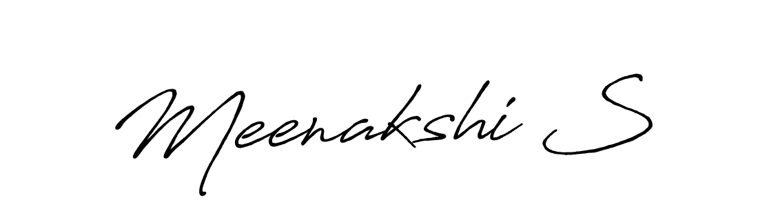 Design your own signature with our free online signature maker. With this signature software, you can create a handwritten (Antro_Vectra_Bolder) signature for name Meenakshi S. Meenakshi S signature style 7 images and pictures png