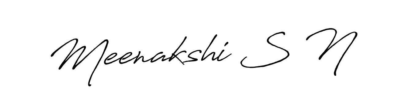 It looks lik you need a new signature style for name Meenakshi S N. Design unique handwritten (Antro_Vectra_Bolder) signature with our free signature maker in just a few clicks. Meenakshi S N signature style 7 images and pictures png