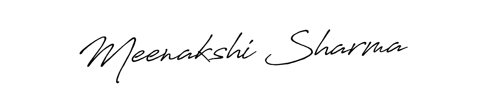 Use a signature maker to create a handwritten signature online. With this signature software, you can design (Antro_Vectra_Bolder) your own signature for name Meenakshi Sharma. Meenakshi Sharma signature style 7 images and pictures png