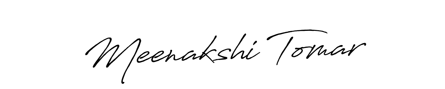 Create a beautiful signature design for name Meenakshi Tomar. With this signature (Antro_Vectra_Bolder) fonts, you can make a handwritten signature for free. Meenakshi Tomar signature style 7 images and pictures png