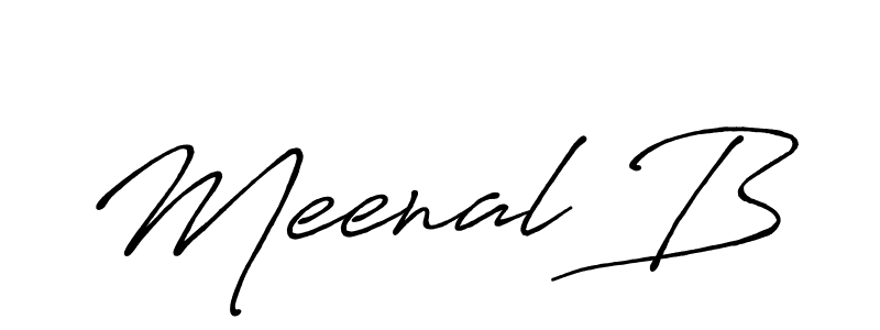 Once you've used our free online signature maker to create your best signature Antro_Vectra_Bolder style, it's time to enjoy all of the benefits that Meenal B name signing documents. Meenal B signature style 7 images and pictures png