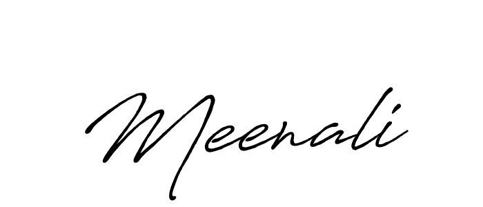 Make a beautiful signature design for name Meenali. With this signature (Antro_Vectra_Bolder) style, you can create a handwritten signature for free. Meenali signature style 7 images and pictures png