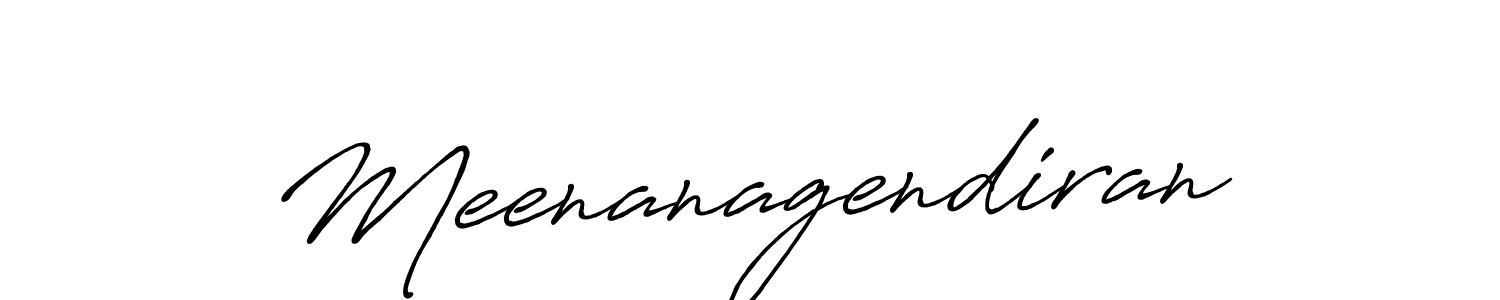 Create a beautiful signature design for name Meenanagendiran. With this signature (Antro_Vectra_Bolder) fonts, you can make a handwritten signature for free. Meenanagendiran signature style 7 images and pictures png