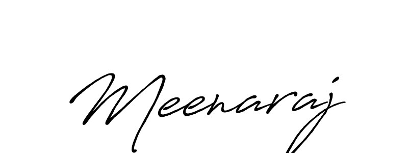 Create a beautiful signature design for name Meenaraj. With this signature (Antro_Vectra_Bolder) fonts, you can make a handwritten signature for free. Meenaraj signature style 7 images and pictures png