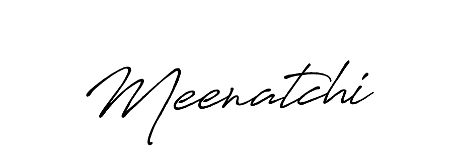 Make a beautiful signature design for name Meenatchi. With this signature (Antro_Vectra_Bolder) style, you can create a handwritten signature for free. Meenatchi signature style 7 images and pictures png
