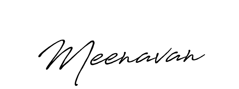 Design your own signature with our free online signature maker. With this signature software, you can create a handwritten (Antro_Vectra_Bolder) signature for name Meenavan. Meenavan signature style 7 images and pictures png