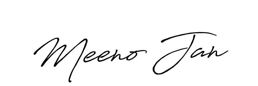 Make a beautiful signature design for name Meeno Jan. With this signature (Antro_Vectra_Bolder) style, you can create a handwritten signature for free. Meeno Jan signature style 7 images and pictures png