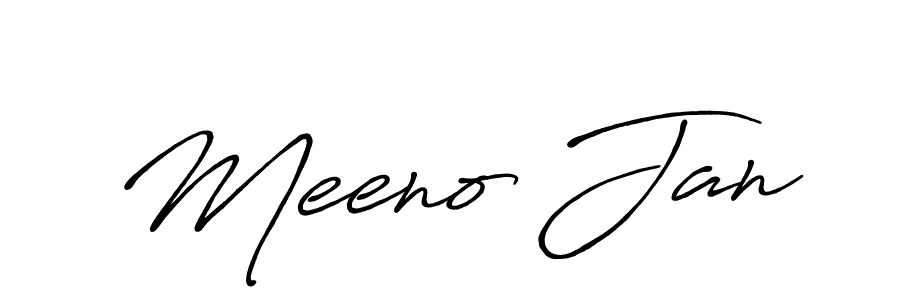 Make a beautiful signature design for name Meeno Jan. With this signature (Antro_Vectra_Bolder) style, you can create a handwritten signature for free. Meeno Jan signature style 7 images and pictures png