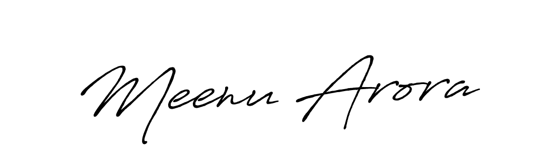 Antro_Vectra_Bolder is a professional signature style that is perfect for those who want to add a touch of class to their signature. It is also a great choice for those who want to make their signature more unique. Get Meenu Arora name to fancy signature for free. Meenu Arora signature style 7 images and pictures png