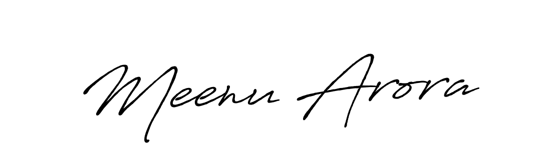 How to make Meenu Arora signature? Antro_Vectra_Bolder is a professional autograph style. Create handwritten signature for Meenu Arora name. Meenu Arora signature style 7 images and pictures png