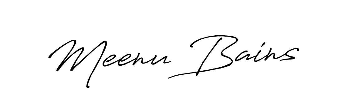 Make a beautiful signature design for name Meenu Bains. Use this online signature maker to create a handwritten signature for free. Meenu Bains signature style 7 images and pictures png