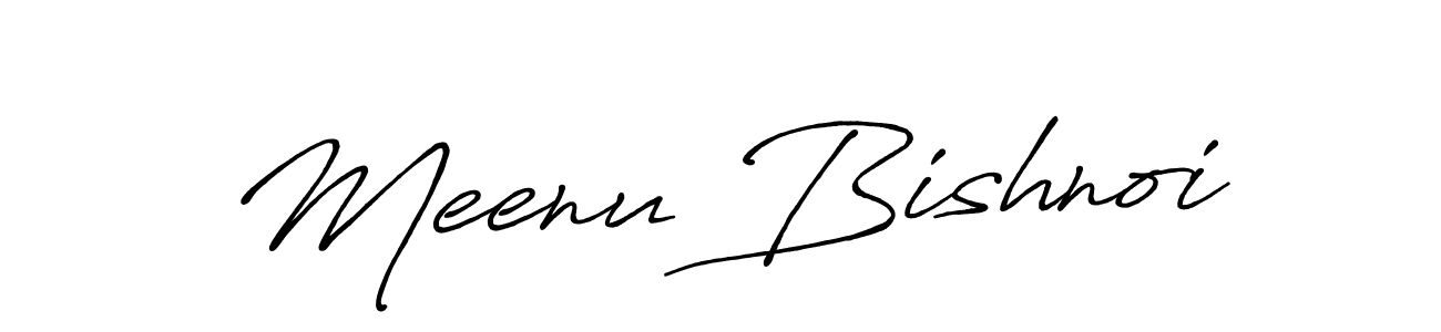 Also we have Meenu Bishnoi name is the best signature style. Create professional handwritten signature collection using Antro_Vectra_Bolder autograph style. Meenu Bishnoi signature style 7 images and pictures png