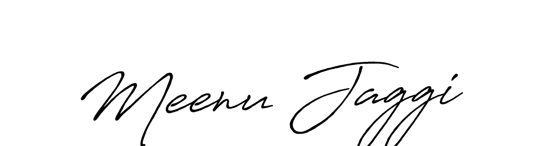 Make a beautiful signature design for name Meenu Jaggi. With this signature (Antro_Vectra_Bolder) style, you can create a handwritten signature for free. Meenu Jaggi signature style 7 images and pictures png