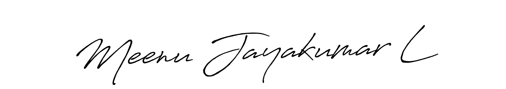 It looks lik you need a new signature style for name Meenu Jayakumar L. Design unique handwritten (Antro_Vectra_Bolder) signature with our free signature maker in just a few clicks. Meenu Jayakumar L signature style 7 images and pictures png