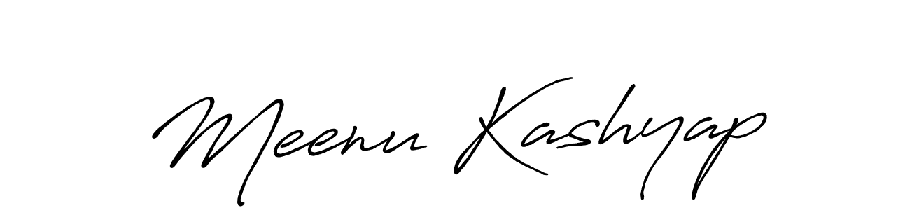 Use a signature maker to create a handwritten signature online. With this signature software, you can design (Antro_Vectra_Bolder) your own signature for name Meenu Kashyap. Meenu Kashyap signature style 7 images and pictures png