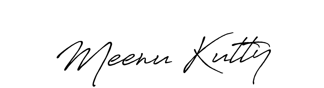 Design your own signature with our free online signature maker. With this signature software, you can create a handwritten (Antro_Vectra_Bolder) signature for name Meenu Kutty. Meenu Kutty signature style 7 images and pictures png