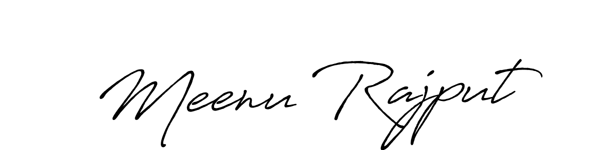 You should practise on your own different ways (Antro_Vectra_Bolder) to write your name (Meenu Rajput) in signature. don't let someone else do it for you. Meenu Rajput signature style 7 images and pictures png