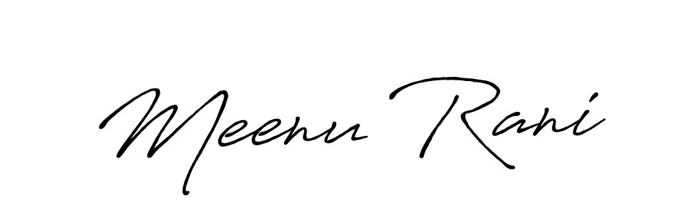 The best way (Antro_Vectra_Bolder) to make a short signature is to pick only two or three words in your name. The name Meenu Rani include a total of six letters. For converting this name. Meenu Rani signature style 7 images and pictures png