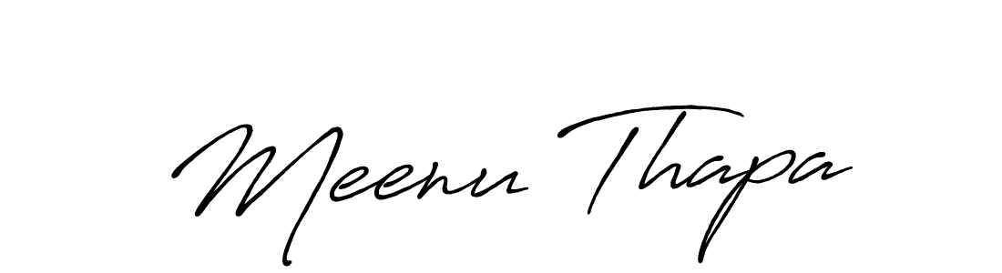 You should practise on your own different ways (Antro_Vectra_Bolder) to write your name (Meenu Thapa) in signature. don't let someone else do it for you. Meenu Thapa signature style 7 images and pictures png