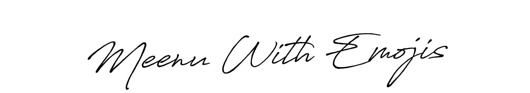 It looks lik you need a new signature style for name Meenu With Emojis. Design unique handwritten (Antro_Vectra_Bolder) signature with our free signature maker in just a few clicks. Meenu With Emojis signature style 7 images and pictures png